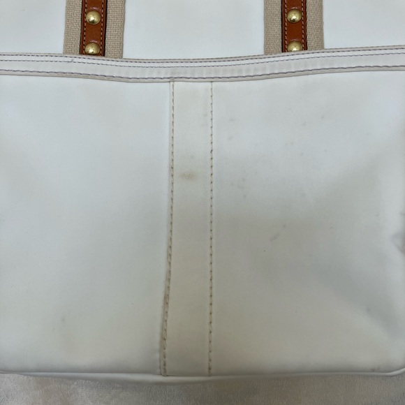 Coach HMW Tote Brass White Bag Pre owned - Picture 5 of 12